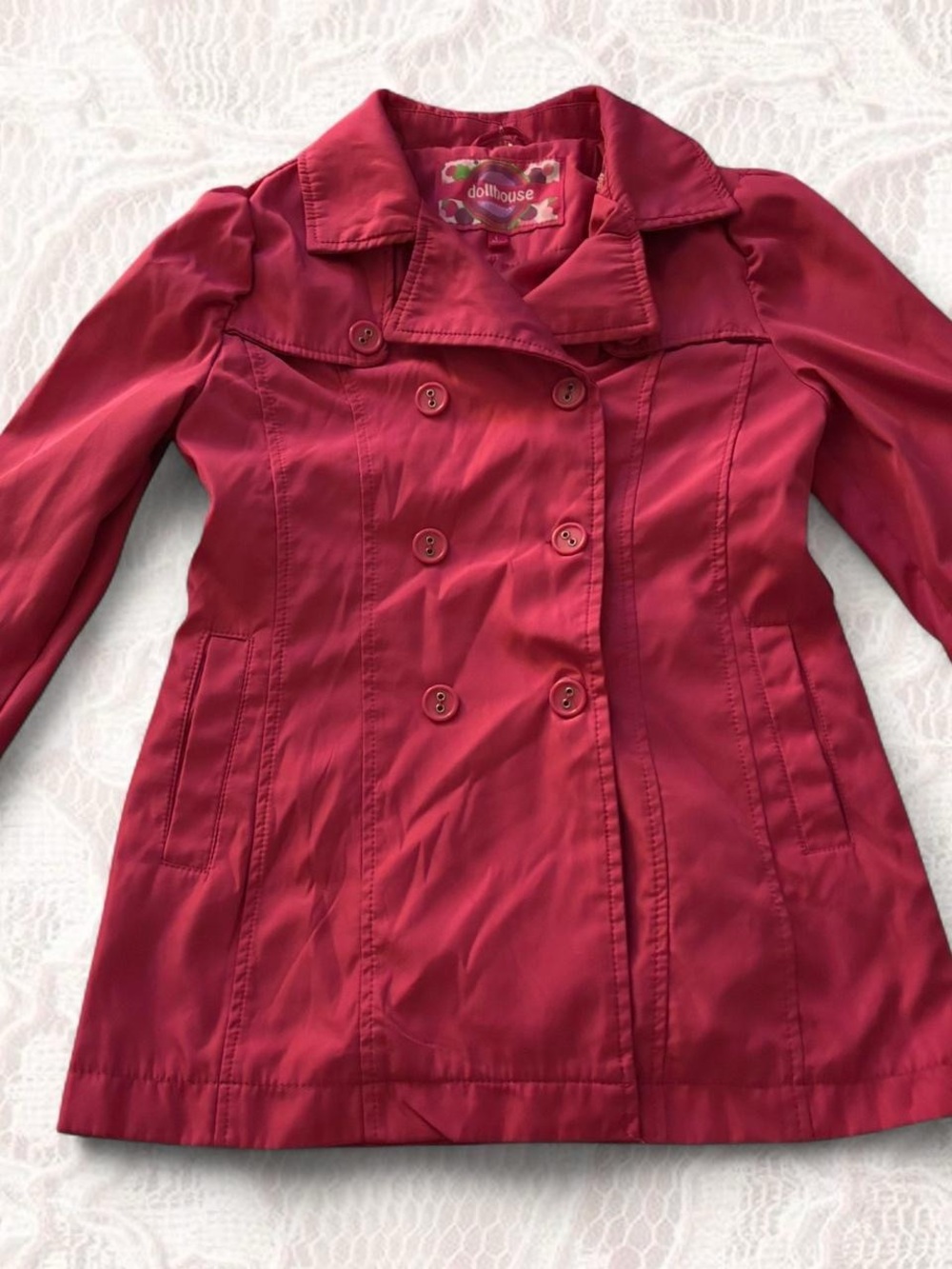 Vintage 2000s hot pink little girls coat